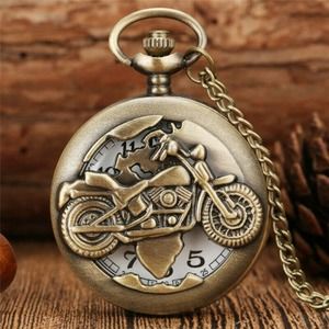 Motorcycle Pocket Watch NEW Gift for Biker Bikers Harley Antique Bronze